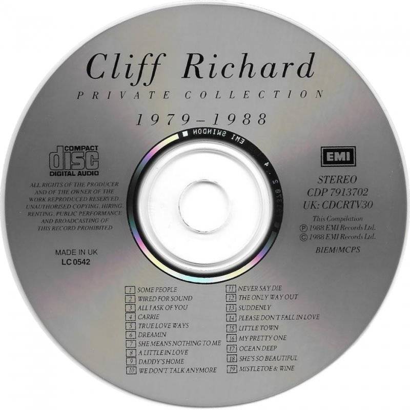 Cliff Richard Private Collection 1979 1988 : CD